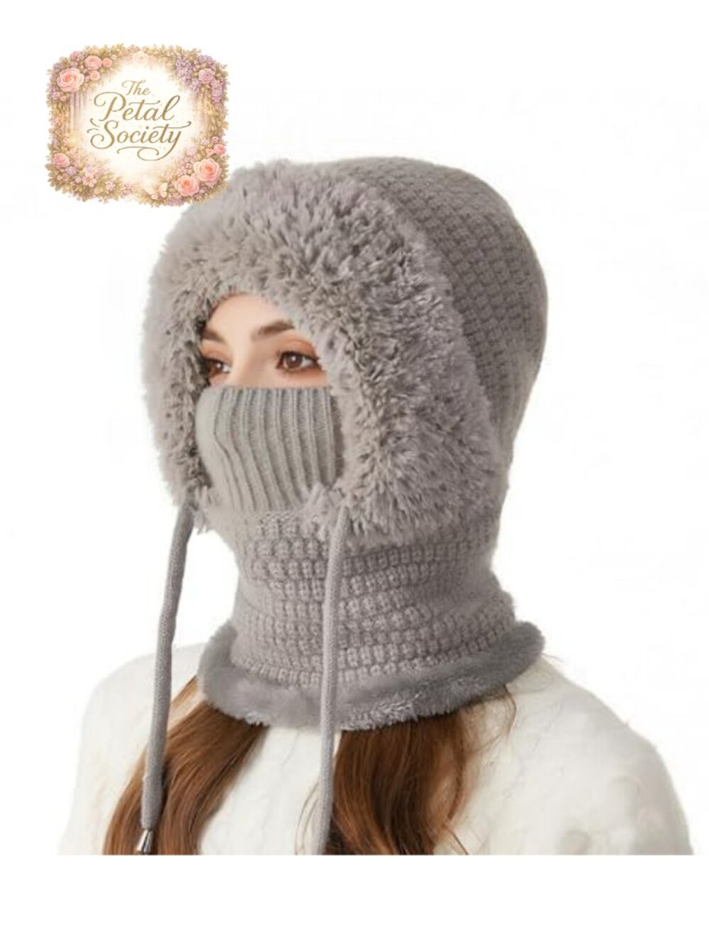 3 in 1 Beanie Hat with Scarf and Mask, Fleece Lined Winter Set, Acrylic Knit